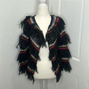 NWT CeliaB Fuzzy Cardigan Small